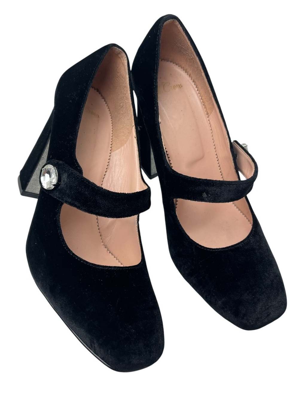 J. Crew Black Velvet Mary Jane Pumps With Jewel Detail Black Tie Holiday Party